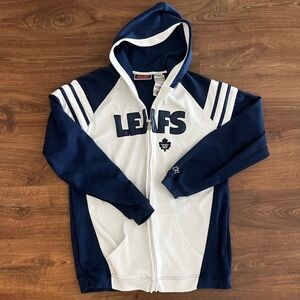 Toronto Maple Leafs Reebok Zip Up Hoodie Blue White